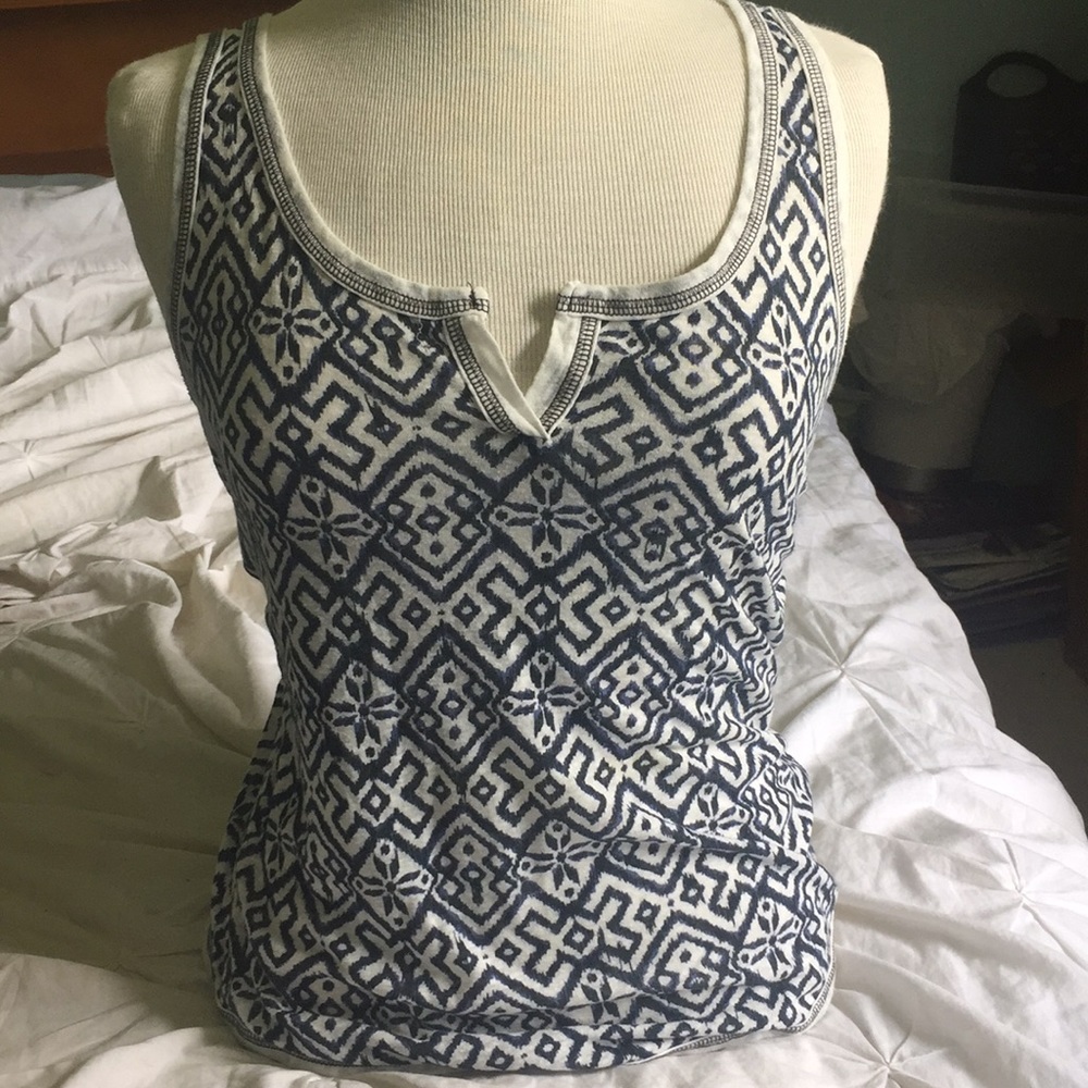 Blue/Off-White Tank Top ***